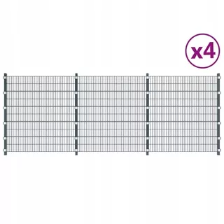 Plotové panely, 4 ks, železo, celkom 24 m, antracitová