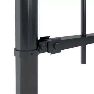 Plotové panely s hrotmi, oceľ, 1,7 × 1 m, čierne