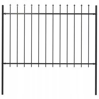 Plotové panely s hrotmi, oceľ, 1,7 × 1,2m, ča