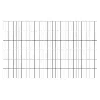 VidaXL Plotové panely 200 × 123cm 4m strieborné