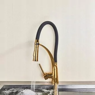 Kuchynská batéria pelican gold, otočná batéria zlatá