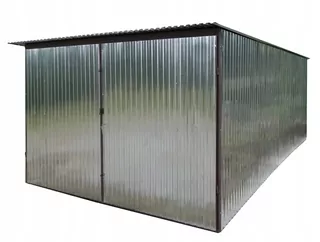 Garáž plechová 3x5 ALUCYNK v cene garáží z pozinkovaného armovaného plechu