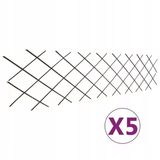VidaXL Plot z vŕbového pletiva 5 ks 180 × 60 cm