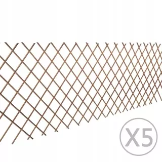 VidaXL Plot z vŕbového pletiva 5 ks 180 × 90 cm