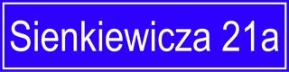 Číslo na dom - Pozdĺžna adresa s názvom ulice