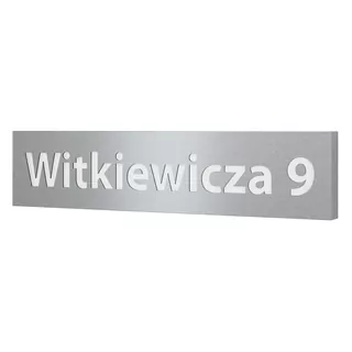 Podsvietené číslo domu 1R LED 66 × 15 INOX