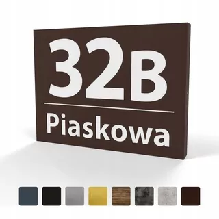 Podsvietené číslo domu 1RB LED 40 × 30 BRÚZOVÝ