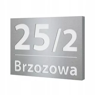 Podsvietené číslo domu 1RB LED 40 × 30 INOX