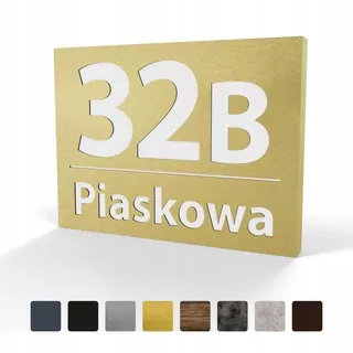 Podsvietené číslo domu 1RB LED 40 × 30 ZLATÉ