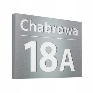 Podsvietené číslo domu 1RT LED 40 × 30 INOX