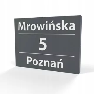 Podsvietené číslo domu 2RE LED 40 × 30 ANTRACYT