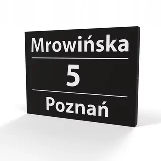 Podsvietené číslo domu 2RE LED 40 × 30 ČIERNA