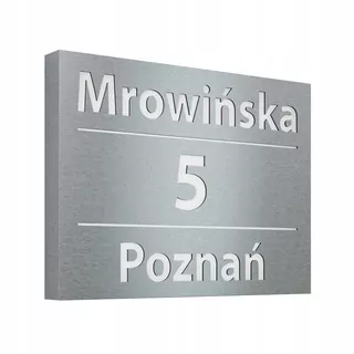Podsvietené číslo domu 2RE LED 40 × 30 INOX