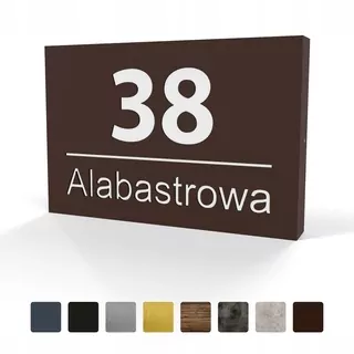Zvýraznené domáce číslo KML LED 30 × 20 BROWN