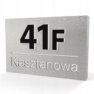 Podsvietené číslo domu KMLA LED 30 × 20 INOX