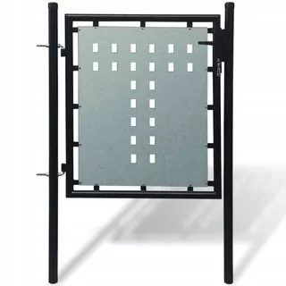 Jednoduchá plotová brána 100 × 125 cm, čierna