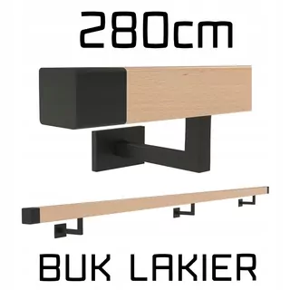 Nástenná zábradlia Drevené Bukowa Beech lak 280cm