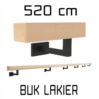Nástenná zábradlia Drevené Bukowa Beech lak 520cm