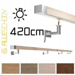 Wall zábradlie Drevená s LED osvetlením 420C