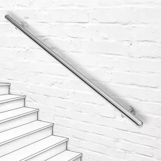 Zábradlie držadlo zábradlia 150 cm dĺžka oceľ nier