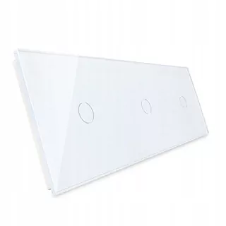 Sklenený trojnásobný dotykový panel Livolo biely pre dve montážne krabice 70111-61