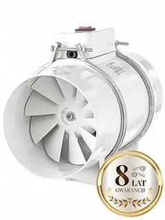 Odsávací kanálový ventilátor 125 Turbo silný výkonný tichý pevný Dospel