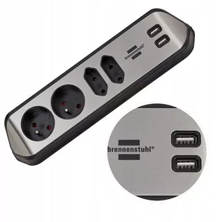 Napájací kábel rohový 2 USB nabíjačky BRENNENSTUHL