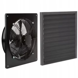 Priemyselný odťahový ventilátor YWF-2E-200B-92/15-B + Gravitačná roleta GS300