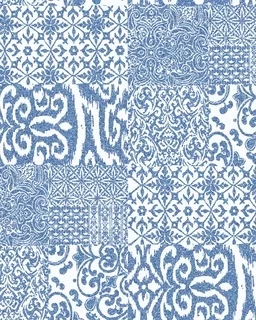 Vliesová tapeta baroková Profhome VD219149-DI reliéfna lesklá farba modrá biela m2