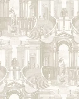 Vliesová tapeta toile de Jouy Profhome VD219154-DI reliéfna mierne opálená béžová perleťová biela m2
