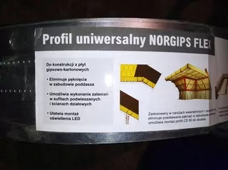 Univerzálny profil Nordgips Flex. Profil ako Knauf.