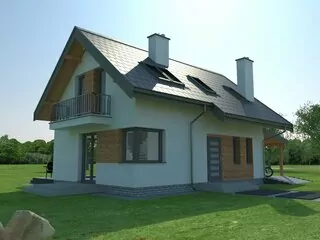 Konštrukcia domu 70m2 pre aplikácie s podkrovím.