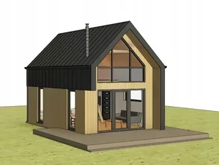 Dom bez povolenia, projekt domu do 35 m2 LT35