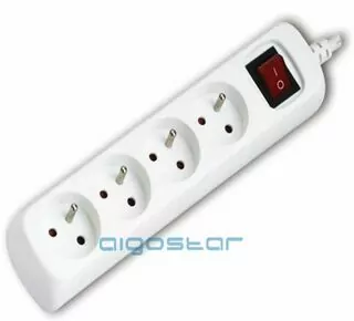 Predlžovací kábel - 4 g zásuvka predlžovací kábel s vypínačom 1,5 m kábla