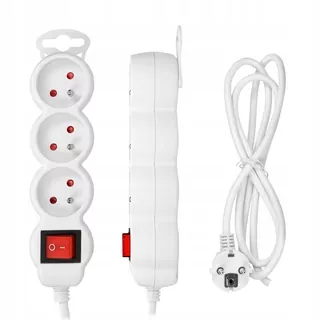 3-násobný predlžovací kábel s vypínačom 3m 2300 W