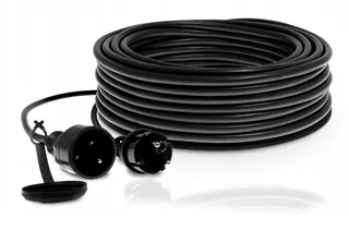 Gumový opravár, jednonápravka 2p+Z, 10 A, 2500 W, kábel H05RR-F,PJ-PRO/Z/15 m/3 × 1/H05RR-F čierna