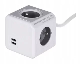 Predlžovací kábel allocacoc PowerCube Extended USB 2404/FREUPC (3m; farba šedá)