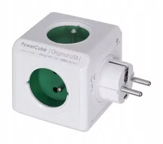 Predlžovací kábel allocacoc PowerCube Original 2202GN/FROUPC (zelená farba)