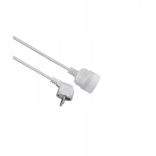 Predlžovací kábel jednozásuvkový 10m 3 × 1 mm2 biely