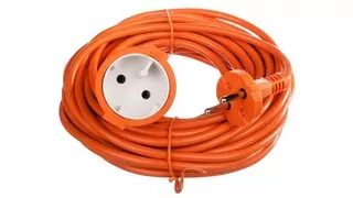 Záhradný predlžovací kábel 1-zásuvka b/u 10m /H05VV-F 2 × 1/ oranžová