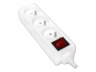 Sieťový predlžovací kábel LTC PS-370WS 3m, 3 zásuvky s uzemnením.