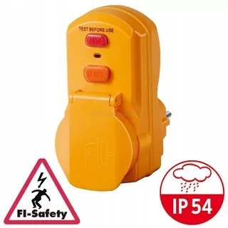 Adaptér s ističom zástrčka - zásuvka 230 V 16 A IP54, 1290631