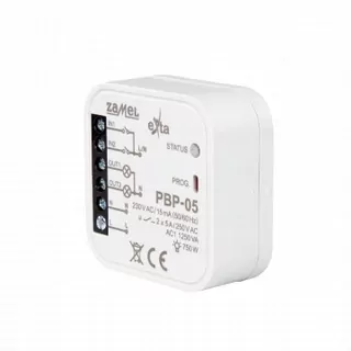 2-kanálový bistabilný relé s prídavným napätím 230 V AC typ: PBP-05