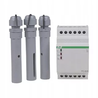 Relé PZ-829 detekuje elektricky vodivé kvapaliny na úrovniach montáže zaplavovacích sond.