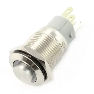 Monostabilný vypínač ON-OFF -PBW-16BP - 2 A 250 V - vyčnievajúci zelený kruhový