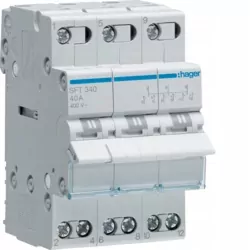 Spínač generátor-sieť I-0-II 3P 40 A SFT340 Hager