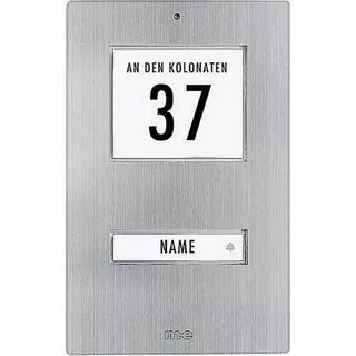 Tlačidlo zvončeka m-e GmbH modern-electronics KT 1-EG, 12 V/1 A, 1-rodinné, nerezová oceľ