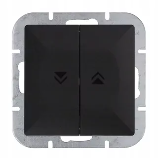 Roletový spínač s vypínaním p/t 10 A, 250 V (prístroj s krytom) WP-10P čierna matná