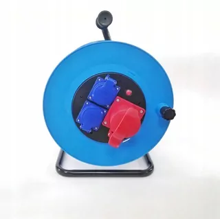 Prázdny bubon TROJFÁZOVÝ pre stavebný predlžovací kábel s 3 zásuvkami s klapkami IP 44