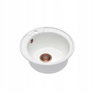 Kuchynský drez - Quadron Danny Biały / Copper + Syfon Granite Sink